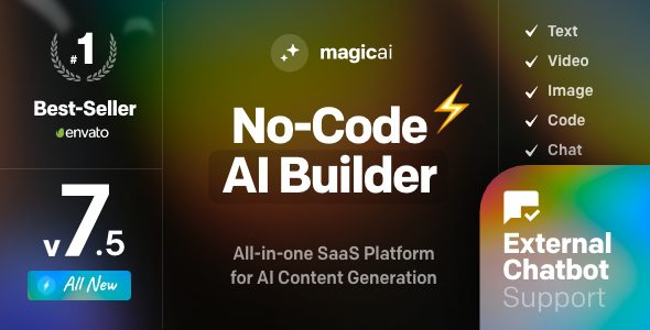 magicai 7 4 2 openai content text image video chat voice and code generator as saas